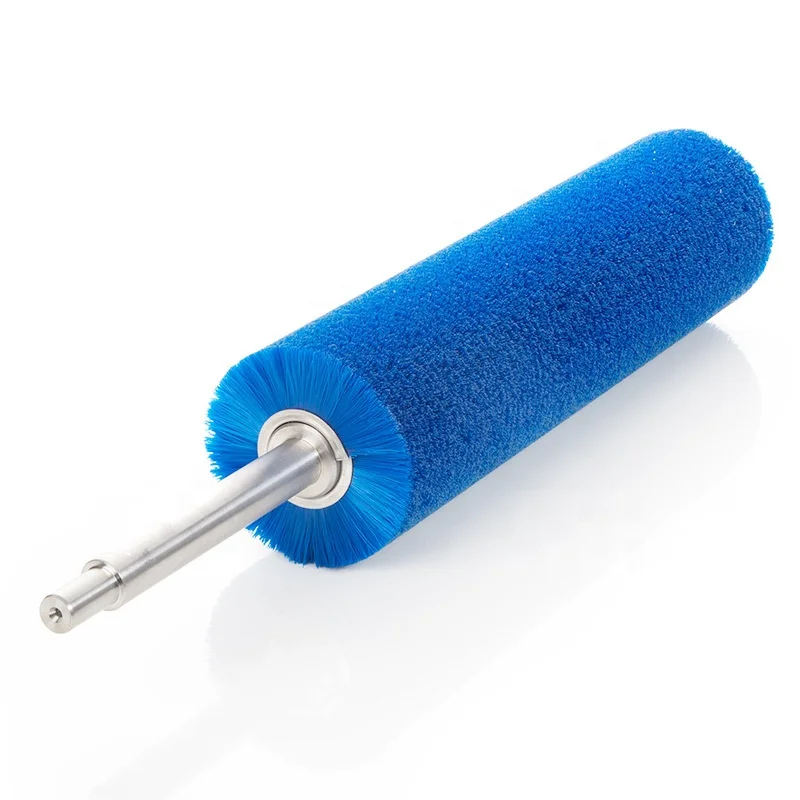 Outward Spiral Cleaning Cylinder Roller Brush with Shaft