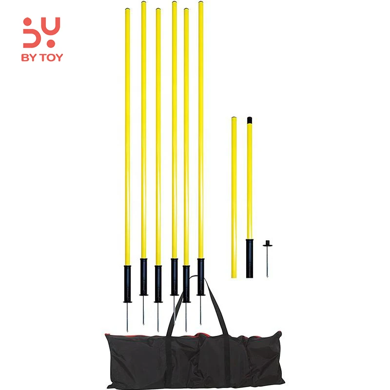 High Quality Hot Sale Agility Speed Training  Metal Spikes Loaded Soccer Training Poles Agility Poles