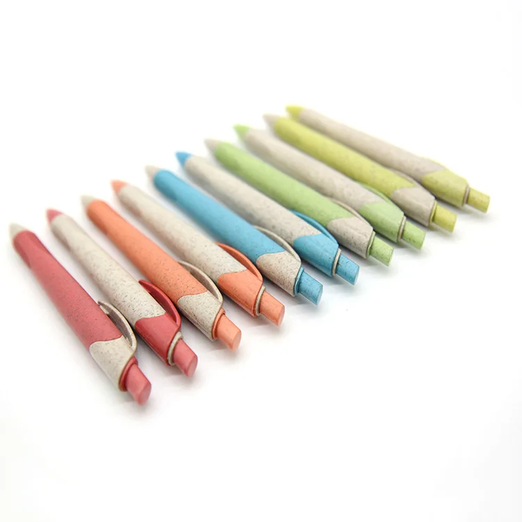 Eco Friendly Pens Full Pen Body Wheat Straw Pen Eco Friendly Products for Promotional Gift Use