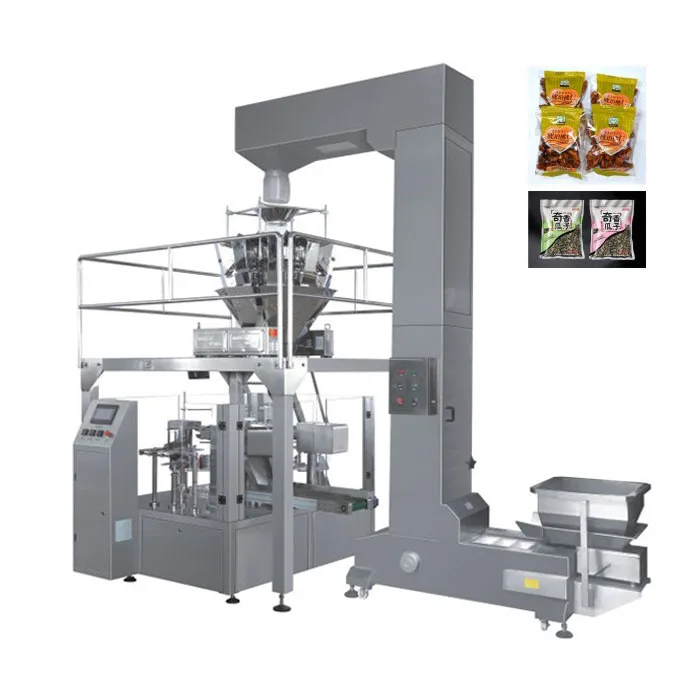 Automatic Industrial Rice Sugar Dried Vegetables Stand Up Pouch Filling and Sealing Machines
