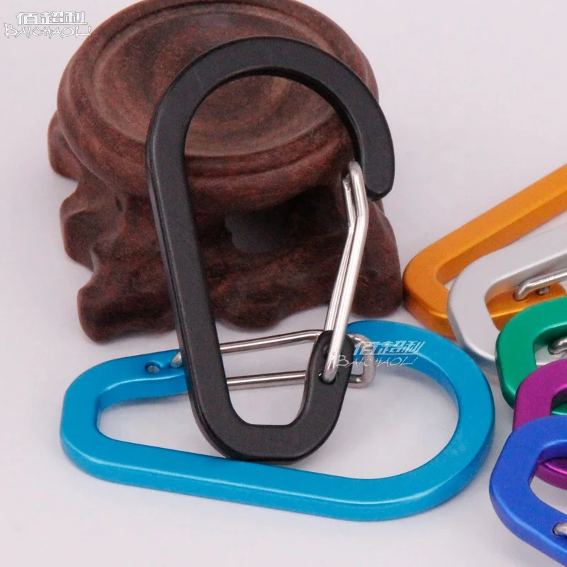 BAICHAOLI 5 D flat Wire buckle Aluminum alloy many colors carabiner hooks