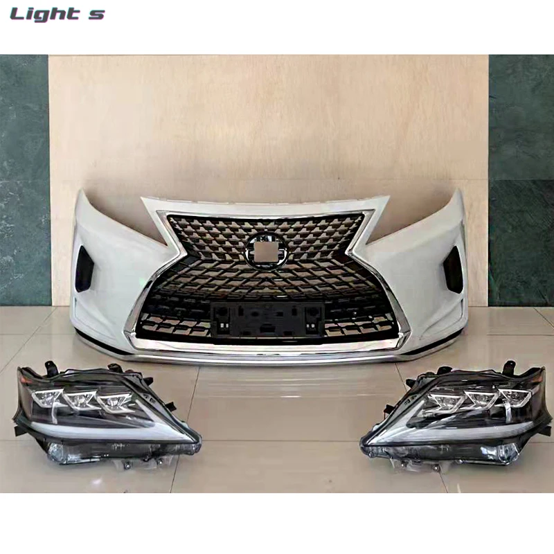 Auto body kits include bumper lights for Lexus RX 2009-2015 Lexus RX upgraded turning 2021 3 lens headlights