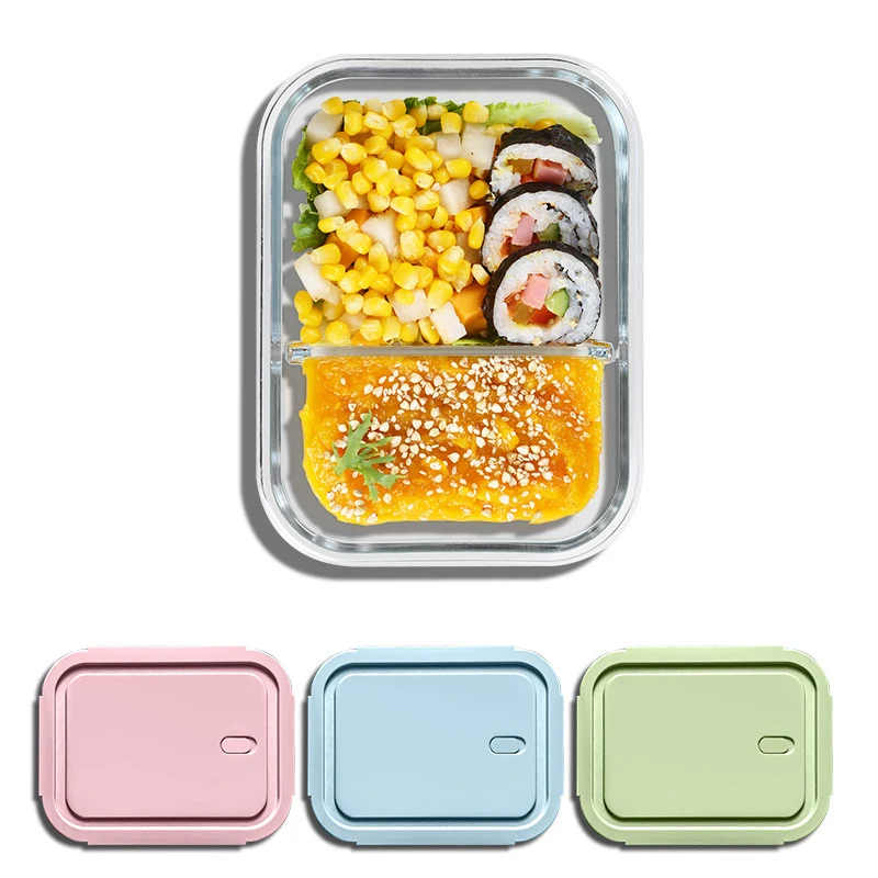 Wholesale Bento Box Adult Lunch Box 2 Compartments Microwave Heating Lunch Boxes Bento Leakproof