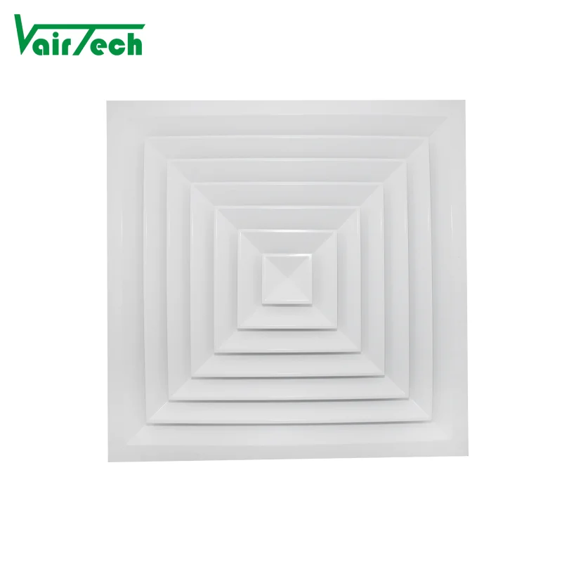 Hvac System Vav Square Diffuser Regulate Air Flow Through Actuator