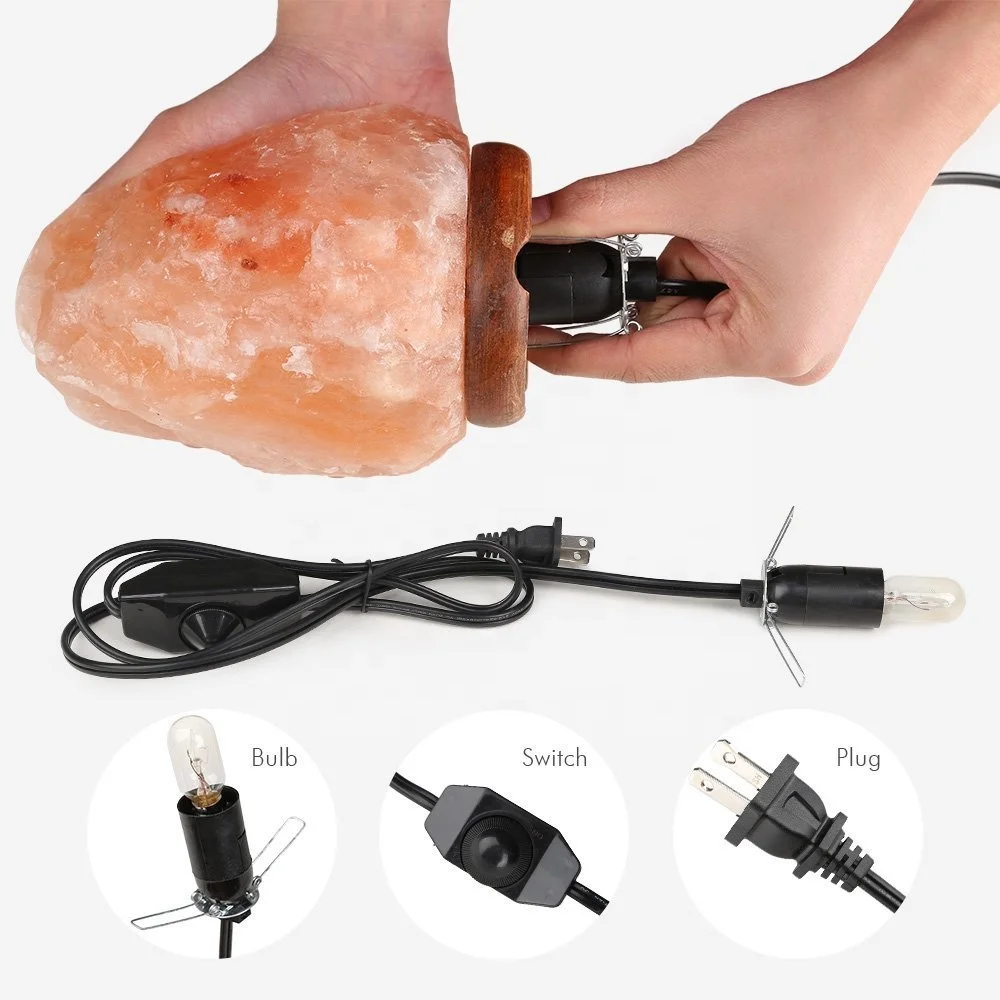 Himalayan Salt Natural Lamp Hand made Air Purification and Home / Bedroom Decoration