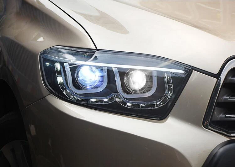 AKD автостайлинг для Toyota Highlander 2009-2011 светодиодные фары DRL линзы динамические биксеноновые в сборе с ангельскими