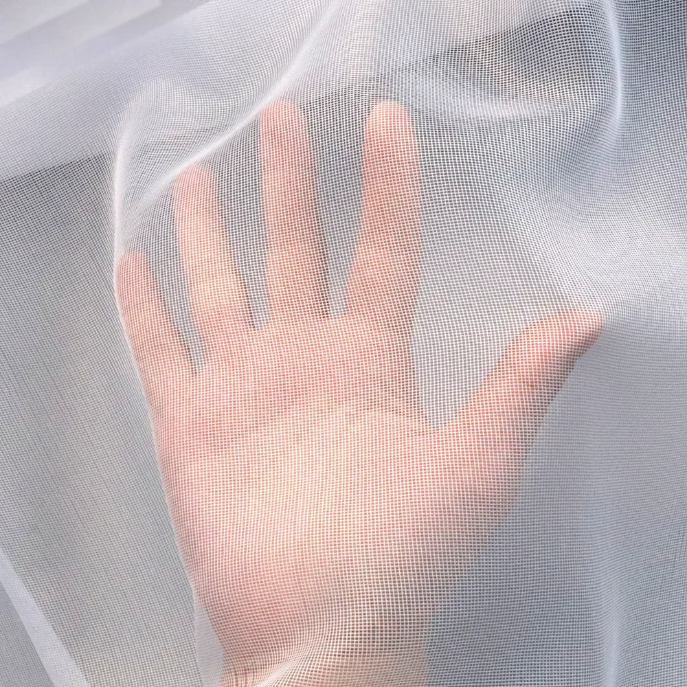 Textile Backing Fabric 75D Mesh Sparse Cloth Composite Material Polyester Greige Fabric Roll