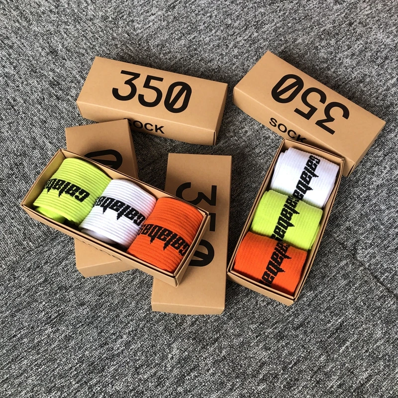  Лидер продаж бесплатная доставка модные длинные носки yeezy 500 калабасас Канье