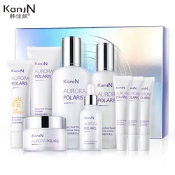 korean normal private label whitening skin care sets with logo Nine-piece whitening and spotting set