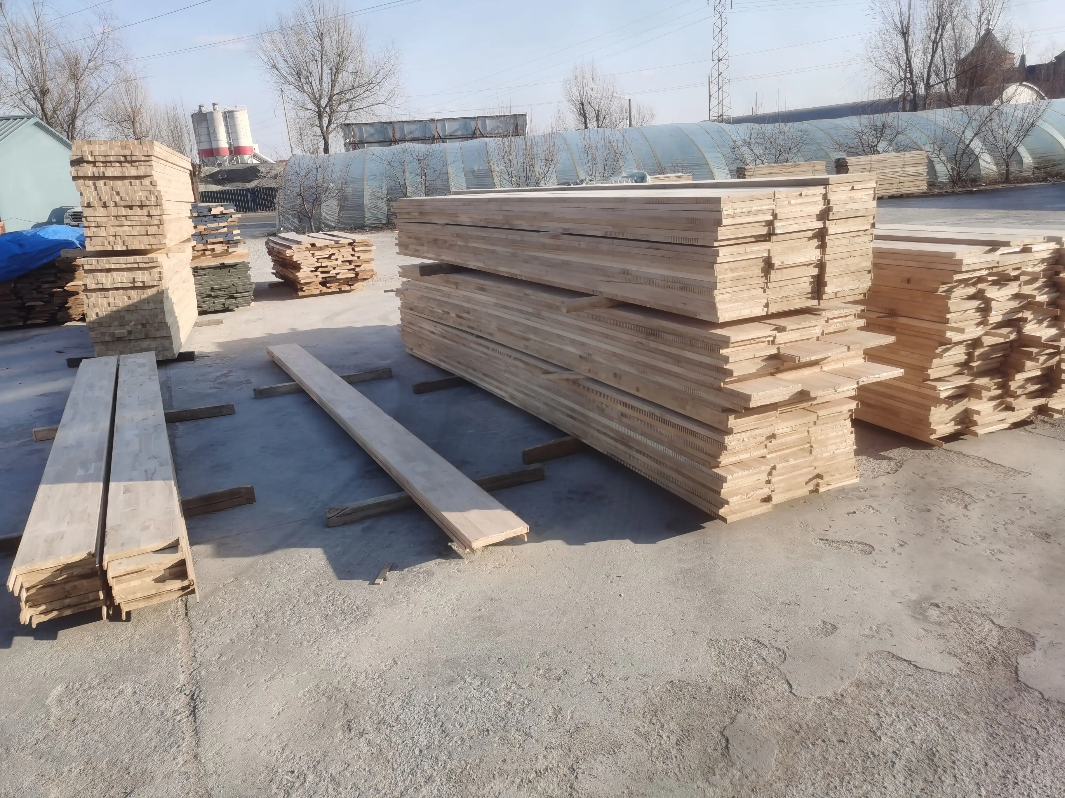 Wooden stair parts-white oak wooden stair tread