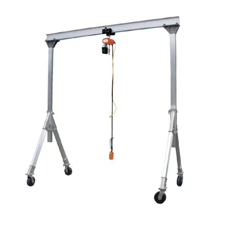 Widely used steel plate 5t steel beam gantry crane with winch trolley