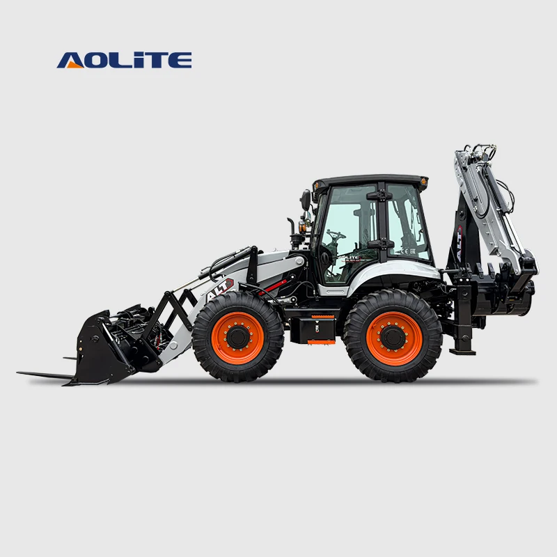 AOLITE CE BL105-25 chinese small backhoe excavator loader mini telescopic front end wheel loader backhoe Professional factory