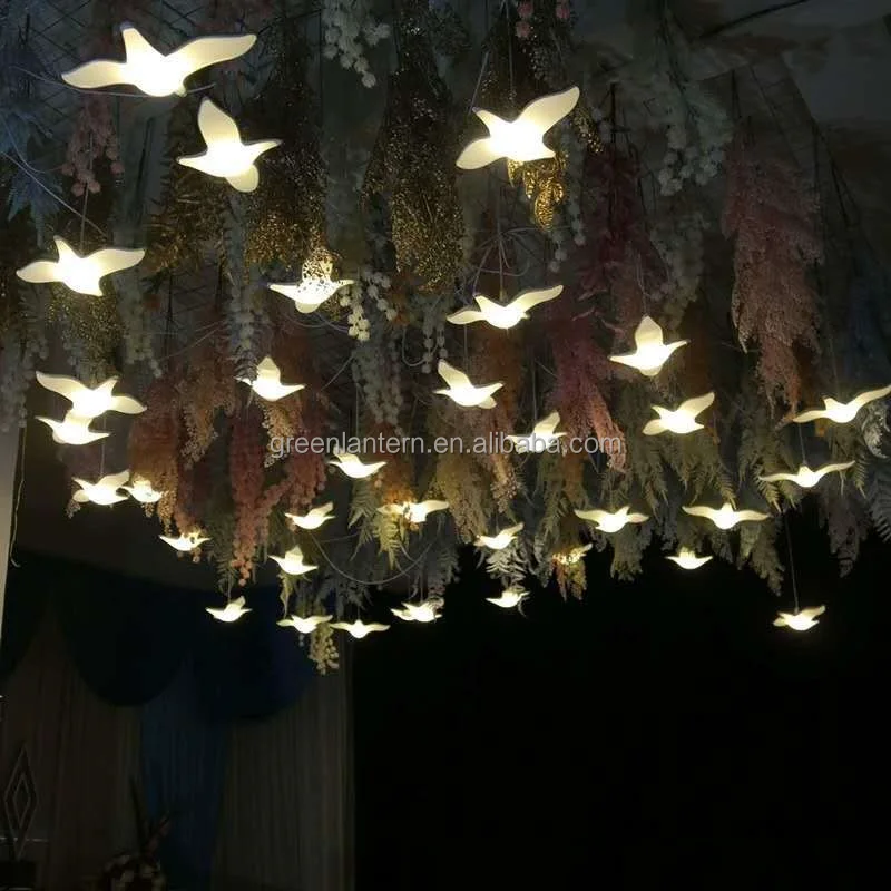 LED Chandelier Light Lamp 10 Seagulls Bird Design Lighting Art Shop Hotel Wedding Decoration Pendant Lights Hanging Lamps