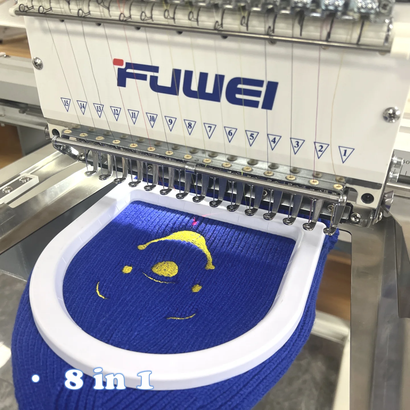 FUWEI cheap prices hat garment mini retail digital single head flat automatic embroidery machine