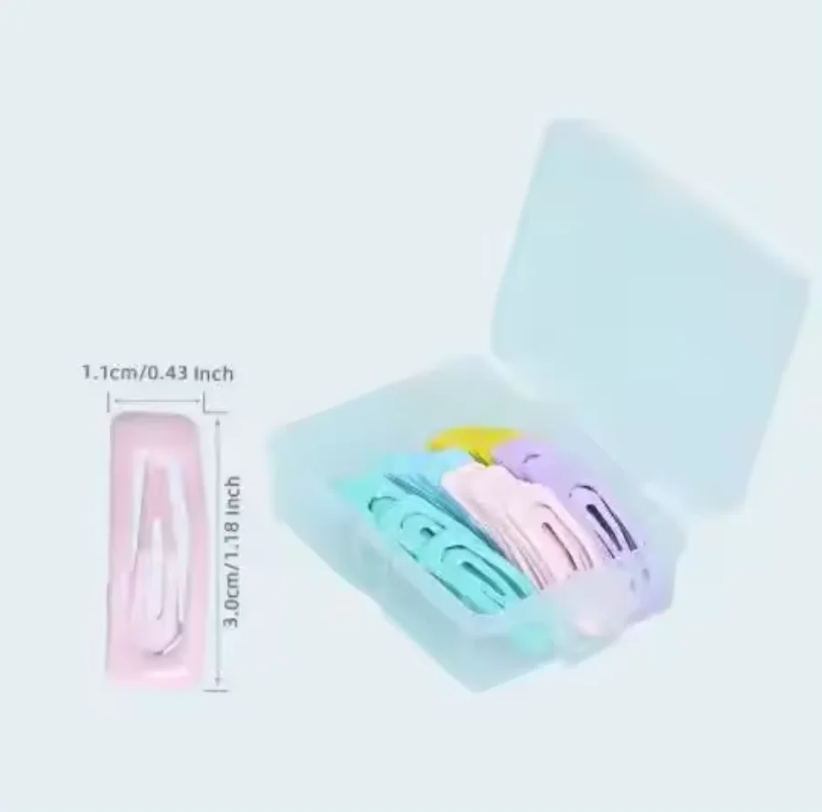 2024 New Manufacturer Direct Sales Wholesale Cream Crocodile Hair Clip No Bent Hair Clip Metal BB Hair Clip