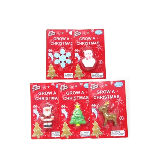 Water Enlarge Expansion Magic Gift Christmas Elk Santa Claus Snowflake Expansion Toy Grow Your Own Christmas