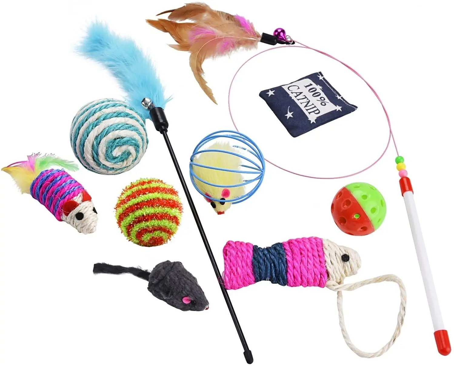 
 10 шт. котенок игрушки для кошек для Крытый кошки котенок интерактивные игрушки для мыши, комплект платье с кошкой для собак и кошек  