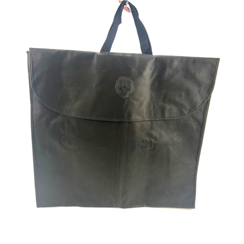 
Wholesale black dustproof hanger coat foldable suit cover storage garment bag 