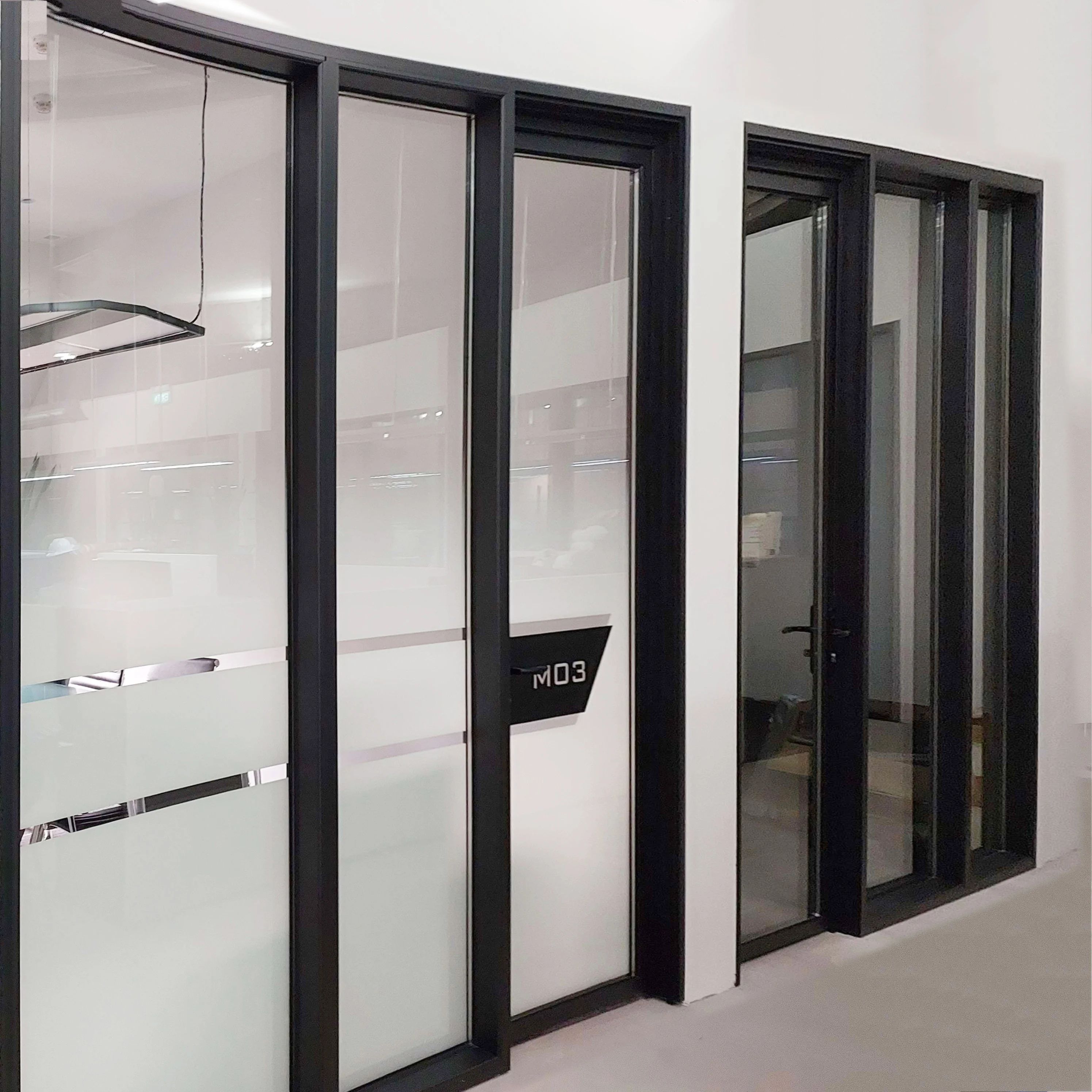 Custom Double Entry Door Modern Design Exterior Glass Solid Wooden Front Entrance Tempered Toughened Glass Doors