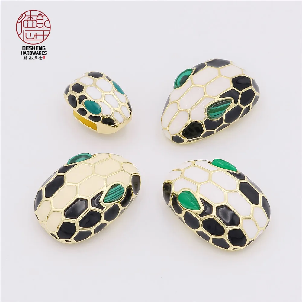 Handbag Accessories Metal Button For Bag Colorful Decoration Snake Shape Lock For Bag