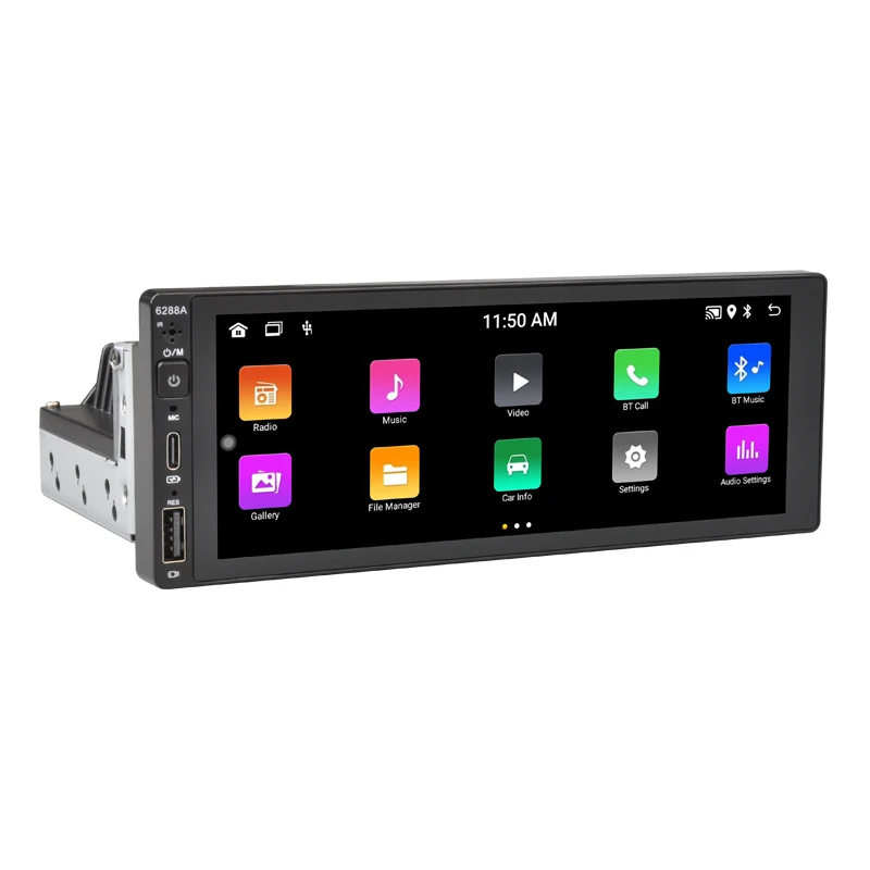 6.9 inch 1din car android radio carplay android auto player mp5 multimedia screen with ai voice