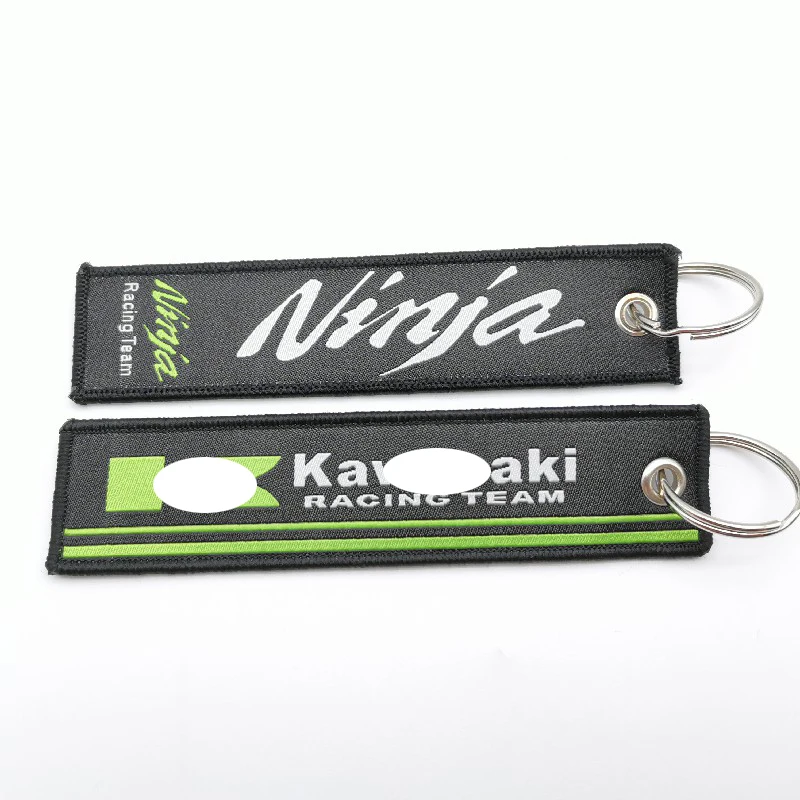 Motorcycle Custom Keychain Factory Wholesale Woven Label Refit Fabricator Gift For Kawasaki Ninja H2r Z1000 Motos Accessories