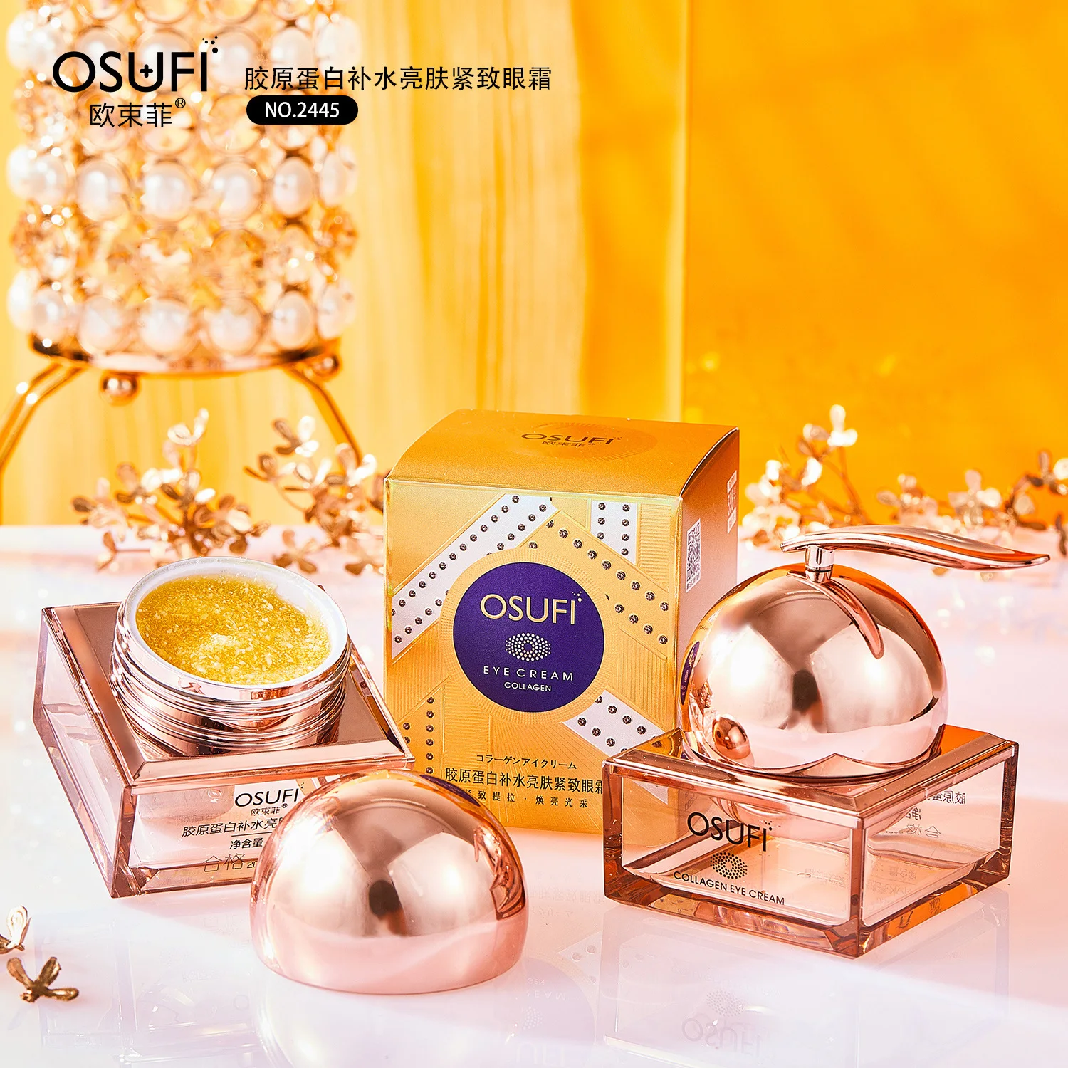 OSUFI collagen eye cream Whitening Brightening dark Circle Eyes Cream Moisturizing wrinkle reduce Eye Care 30ml