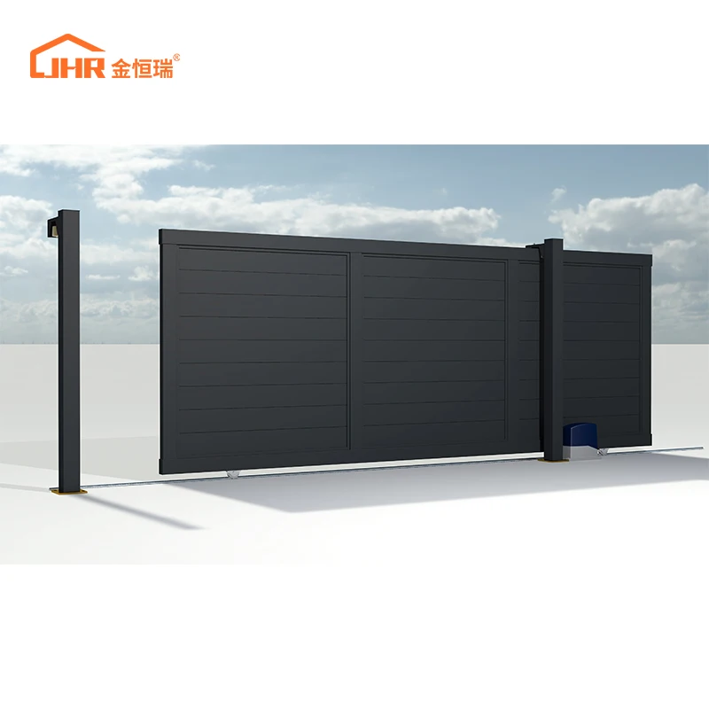 JHR Customized Modern House Sliding Gate Grill Designs for Homes