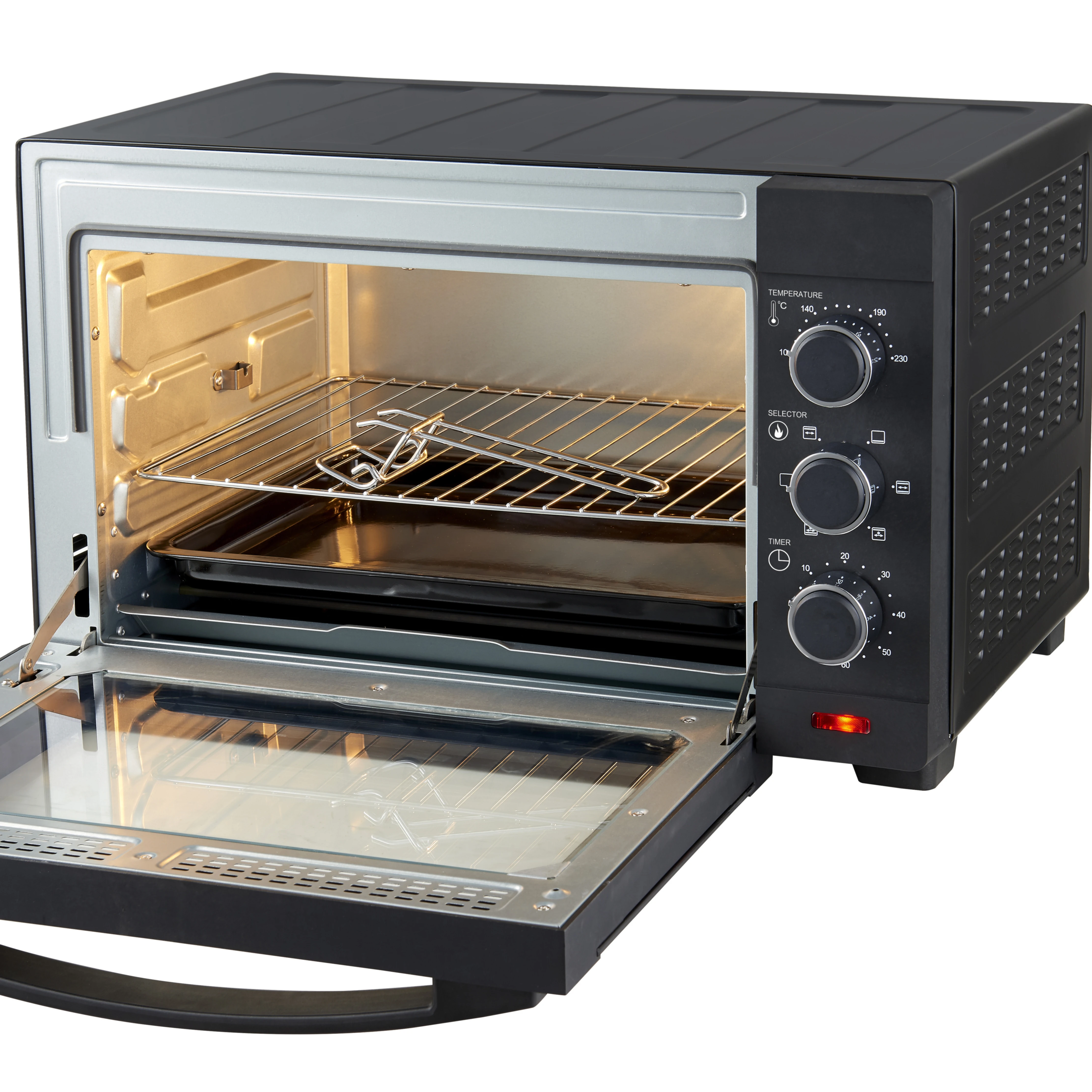 Горячая Распродажа 30 литров из нержавеющей стали Электрический духовой шкаф с одной дверью мини-печь для домашнего использования на кухне