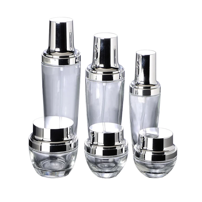 20g 30g 50g luxury black glass cosmetic jars 20ml press dropper bottle 30ml 50ml 100ml 120ml pump serum bottles