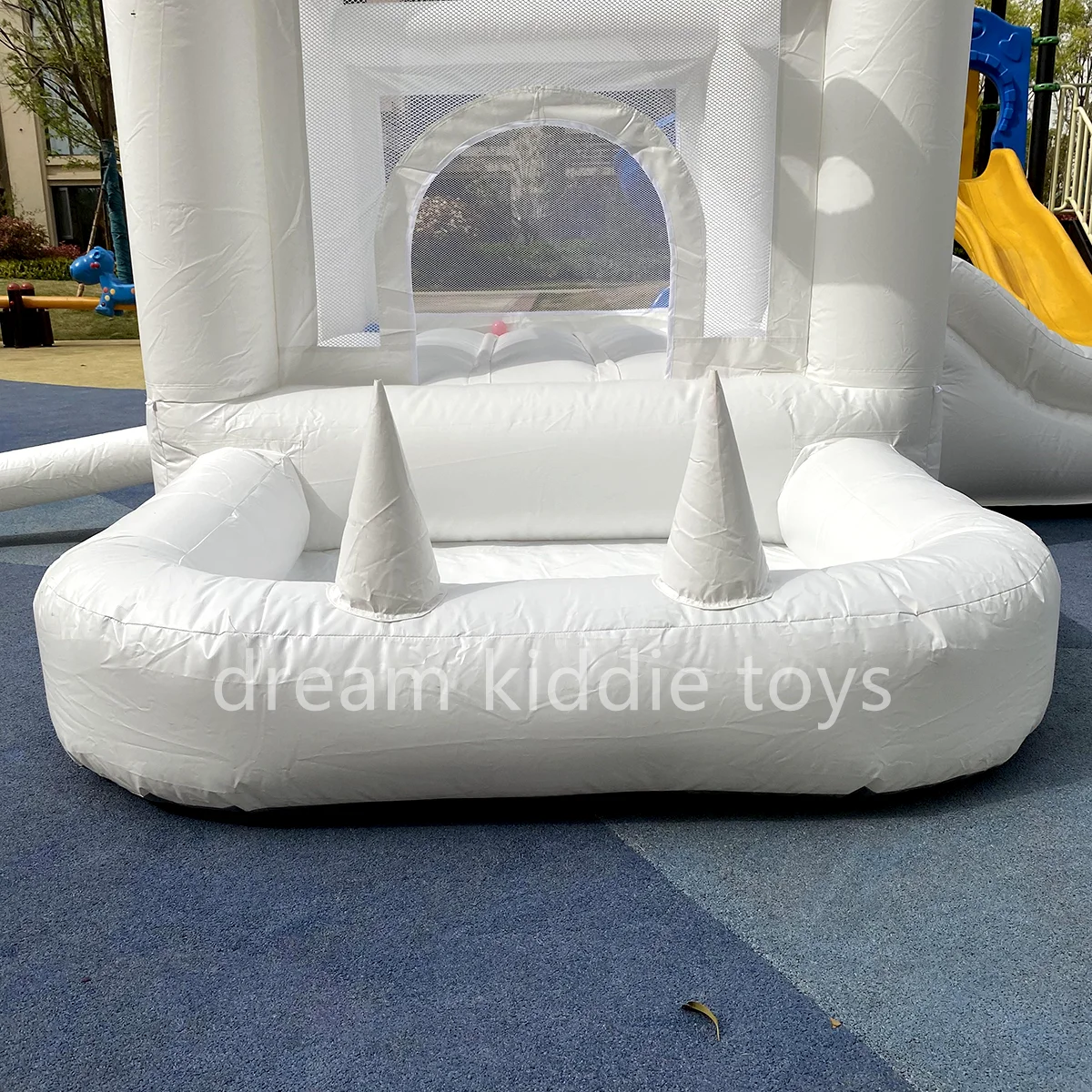 Commercial Mini White Bounce House  With Ball Pit Jumping Castle Inflatable Bouncer