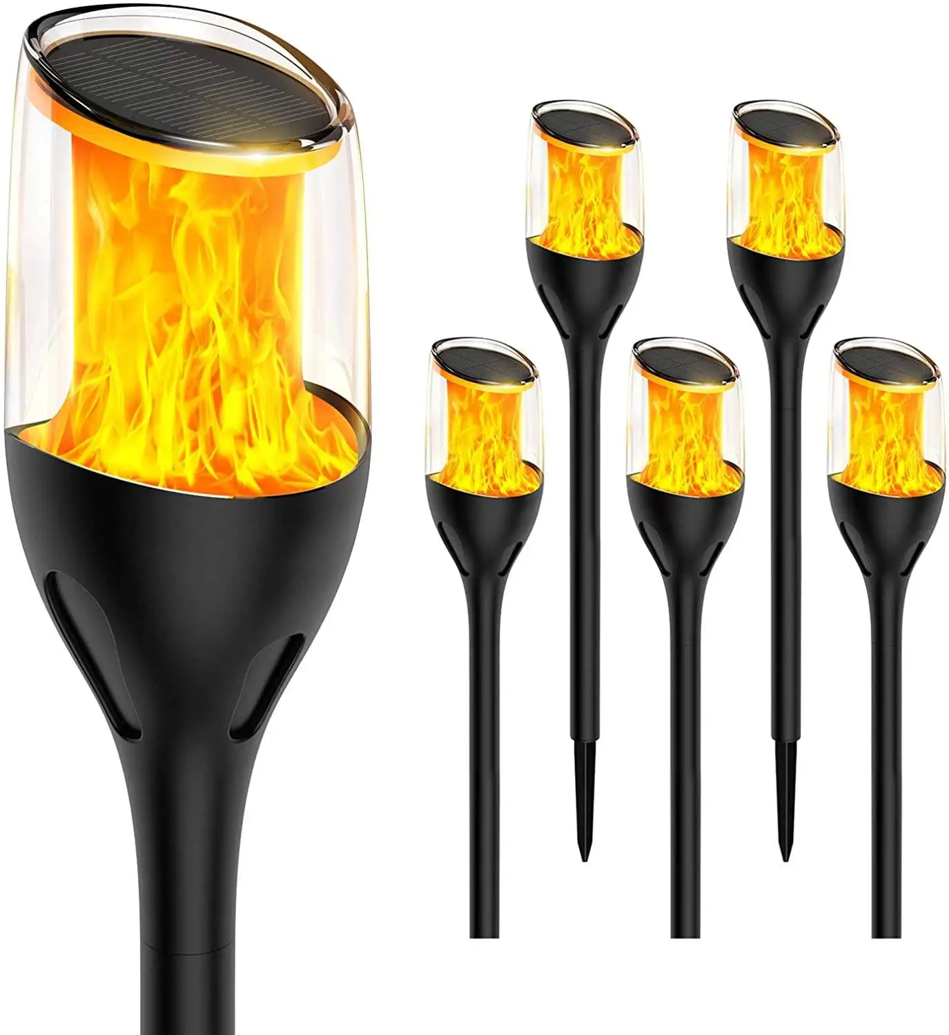 New trend IP65 Waterproof Garden Solar Flame Flickering Light for patio decorative Landscape lawn light