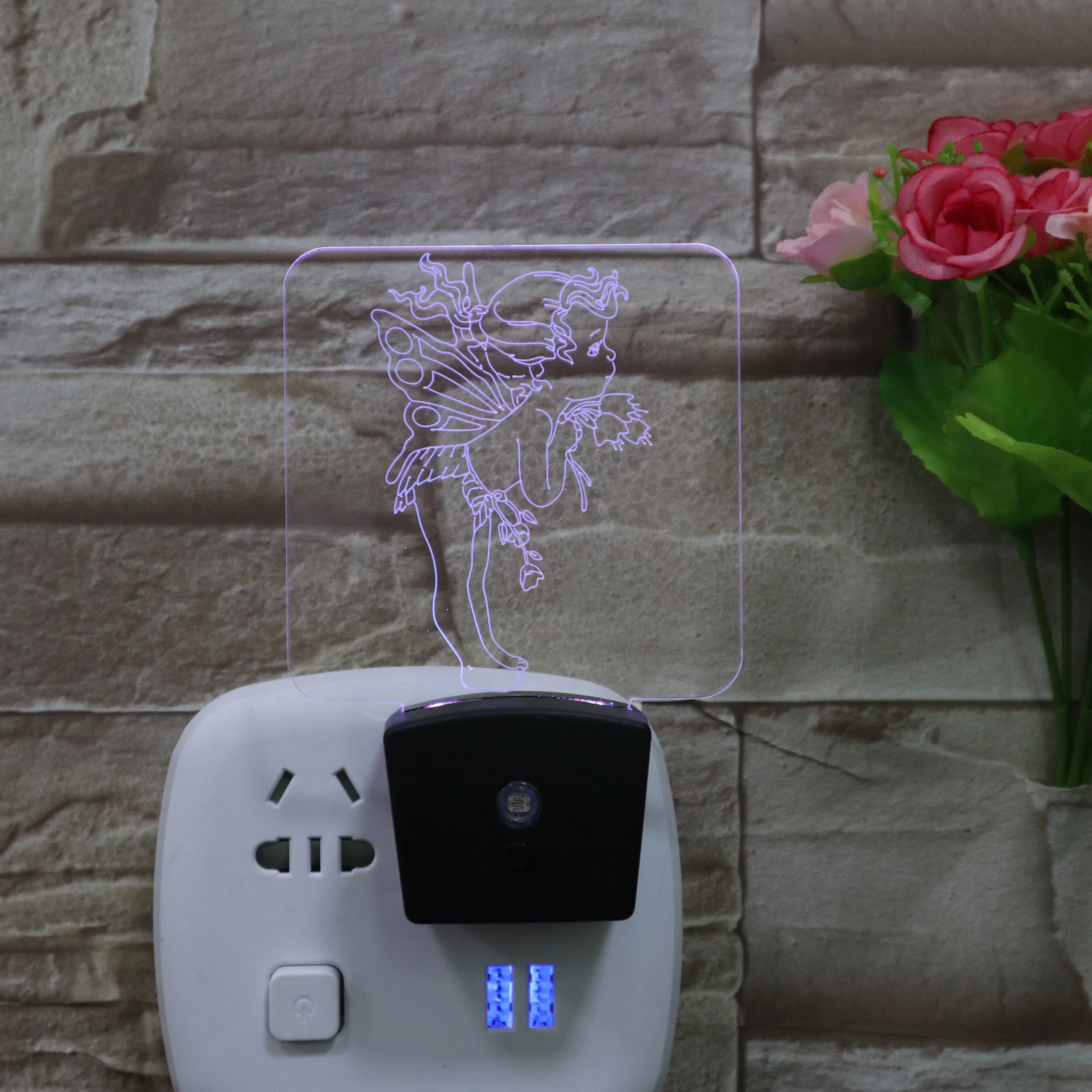 US Uk Eu Plug LED wall lamp with light motion sensor smart Motion sensing night light induction Dawn to dusk led wall light