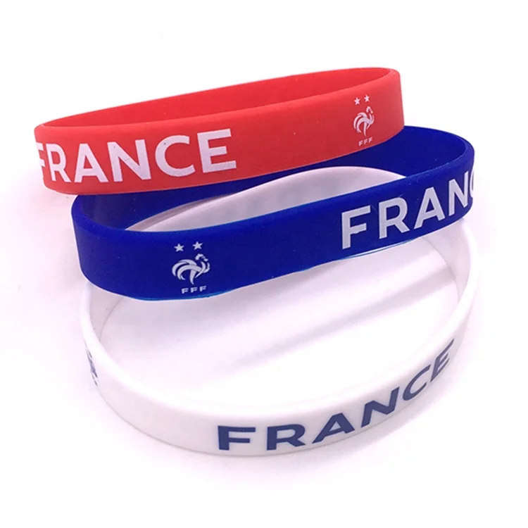 Engraved & Debossed Printed Rubber Bracelets Cheap Price Promotional Bracelets Wristbands