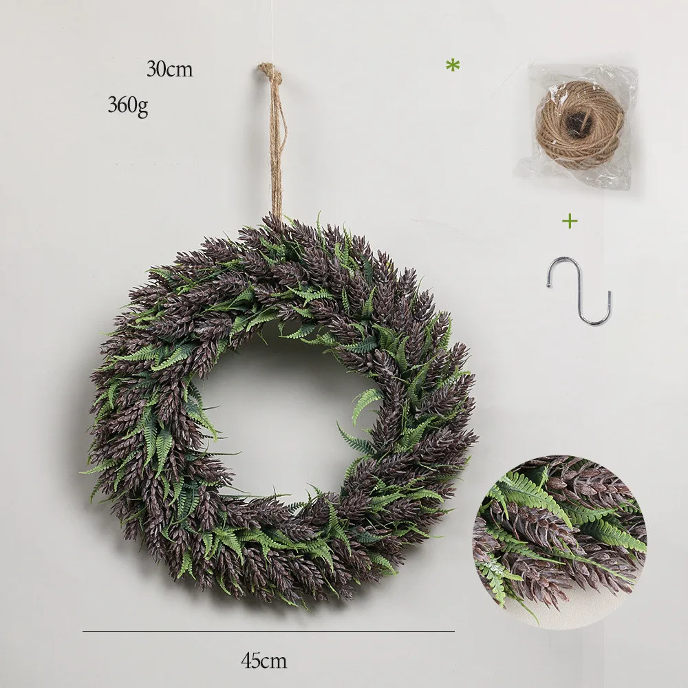 Artificial Wreath Lifelike Pine Cones Real Touch Decorative Flowers Flocking Frosting Process Artificial Plants