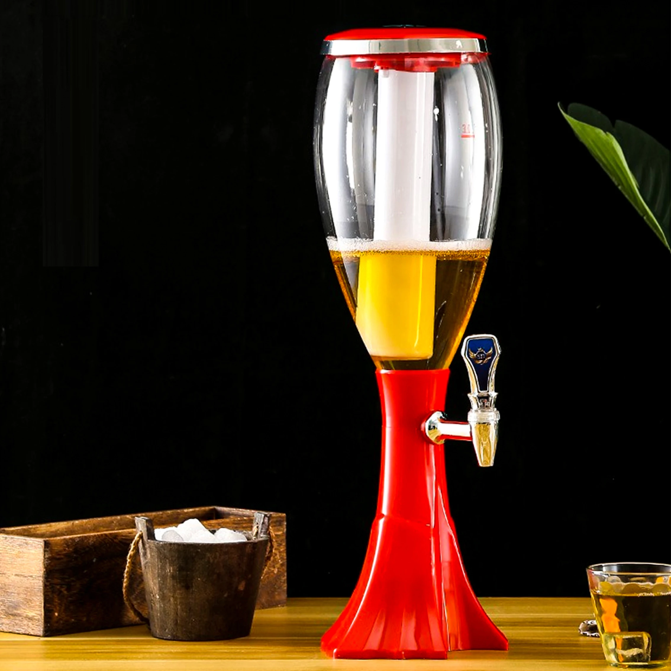 3 litres Party Hotel nightclub restaurant bar Accessories Budweiser 3L bar equipment beer dispenser tower cooler With Ice Tube