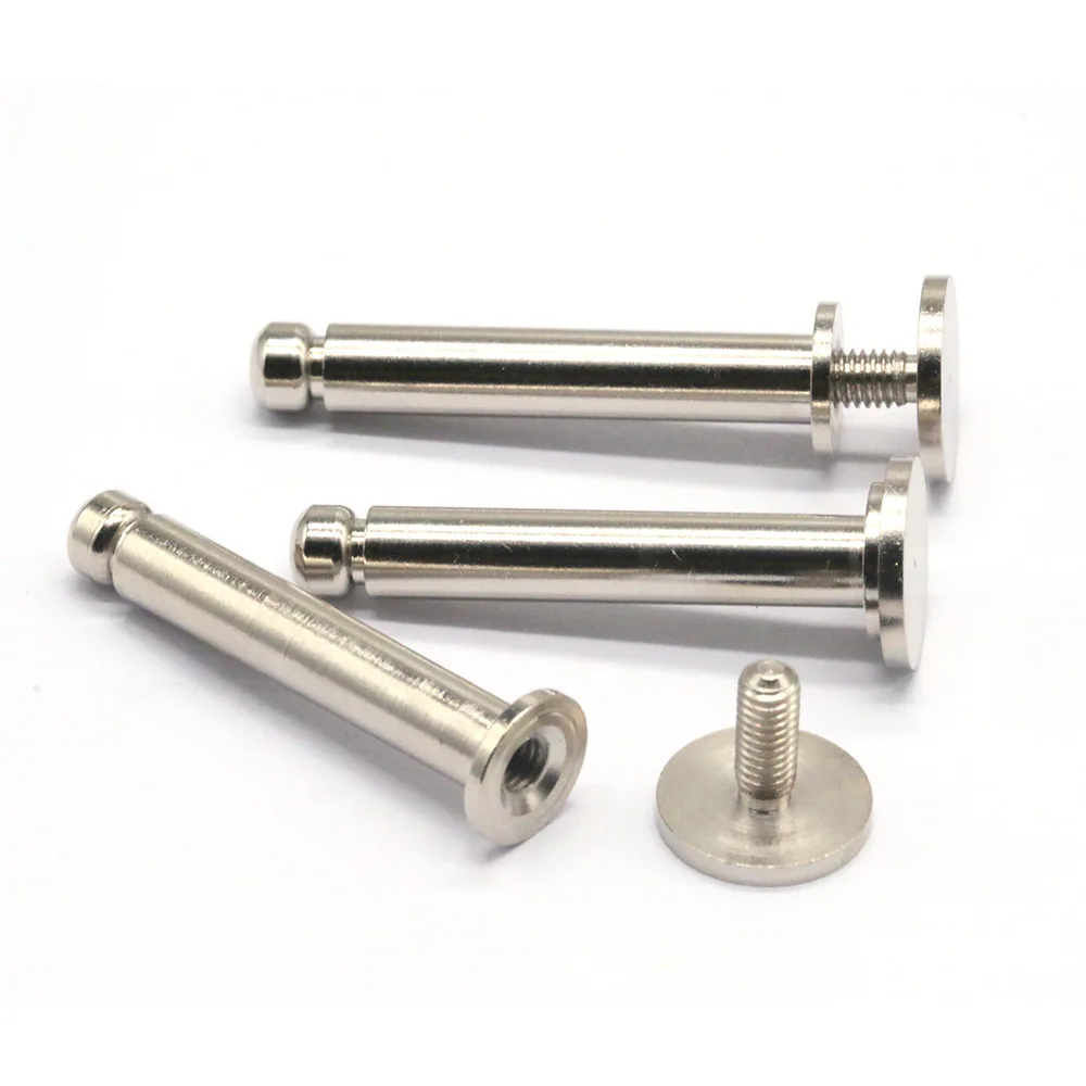 Iron Nickel Plated Turning Parts Pair lock Male and Female Screws for Fastening