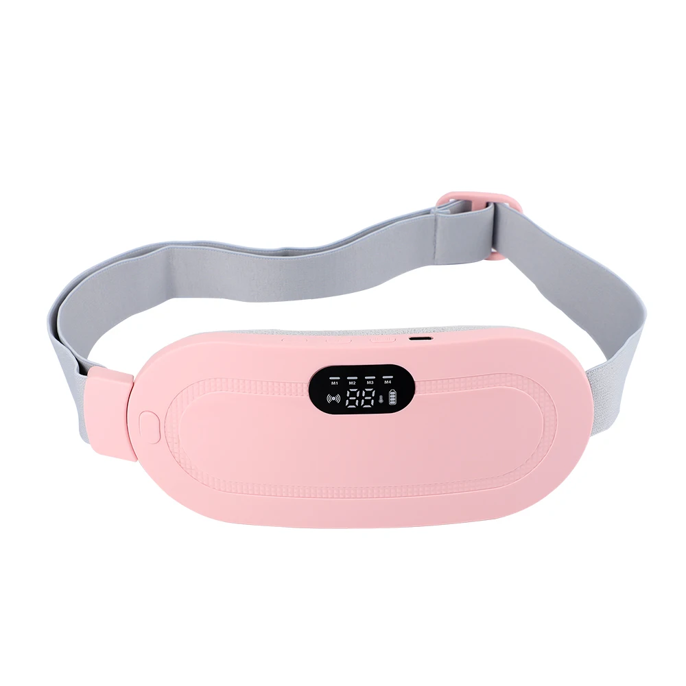 KKS Menstrual Heating Pad Smart Warm Palace Belt Electric Period Cramp Massager Vibrating Heating Waist Belt