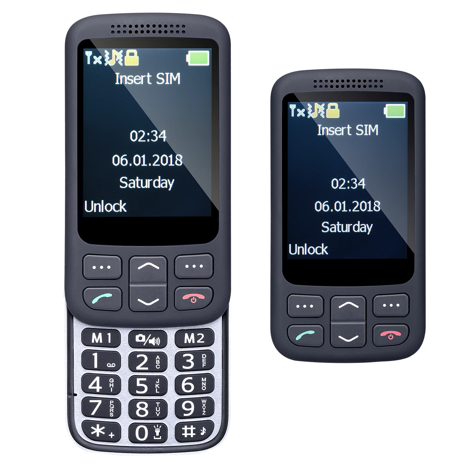 Slide dual sim phone 2g GMS mobile phone for senior citizens manufacturer