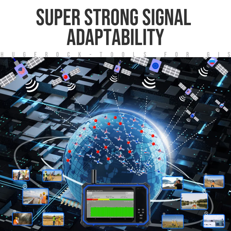 HUGEROCK G80N Shockproof 8gb Android 1000nits Cheap Gnss Gps Receiver for surveying Marine Industrial Oem rugged Tablet PC