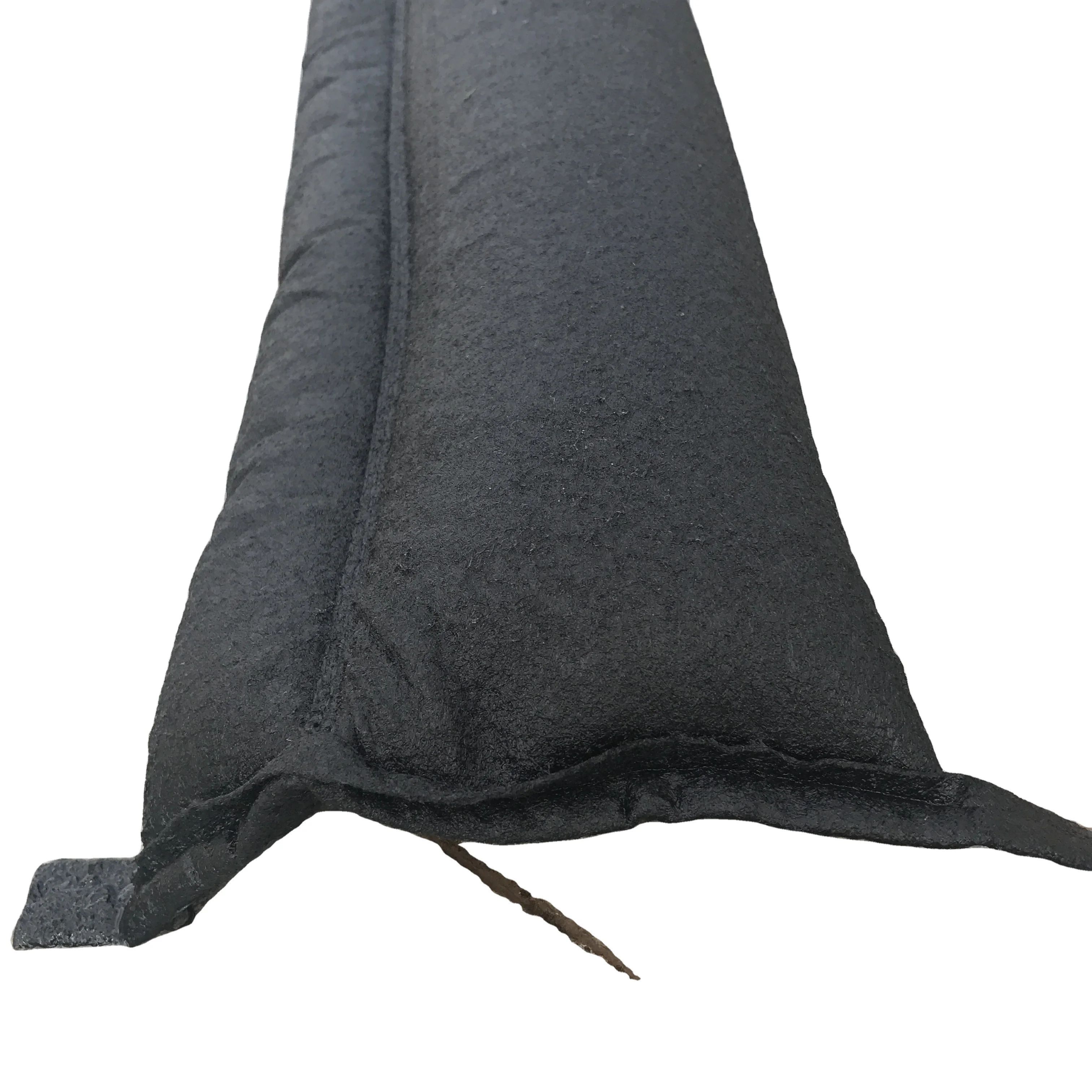 Black long tube quick dam hesco flood barrier hemp sand less sandbag