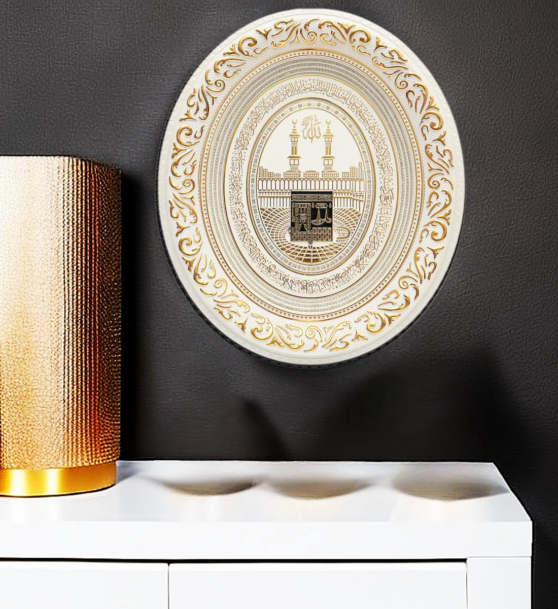 Luxury Custom Design Muslim Super Top Wall Art Handmade with Diamond Shiny Islamic Calligraphy Arabic Plastic Wall Art Multi Col