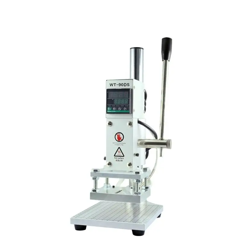 Small Manual Digital Hot Stamping Machine For Wood PVC Paper Custom Logo Stamp Leather Embossing Heat Press Machine