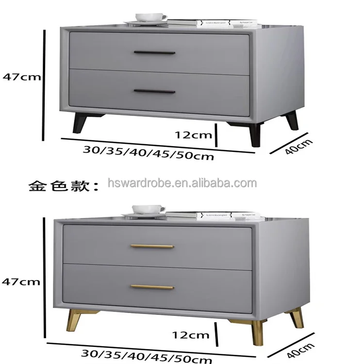 Ready to Ship Modern Luxury Style Nightstand for Bedroom Furniture Beside Table Wooden Nightstands