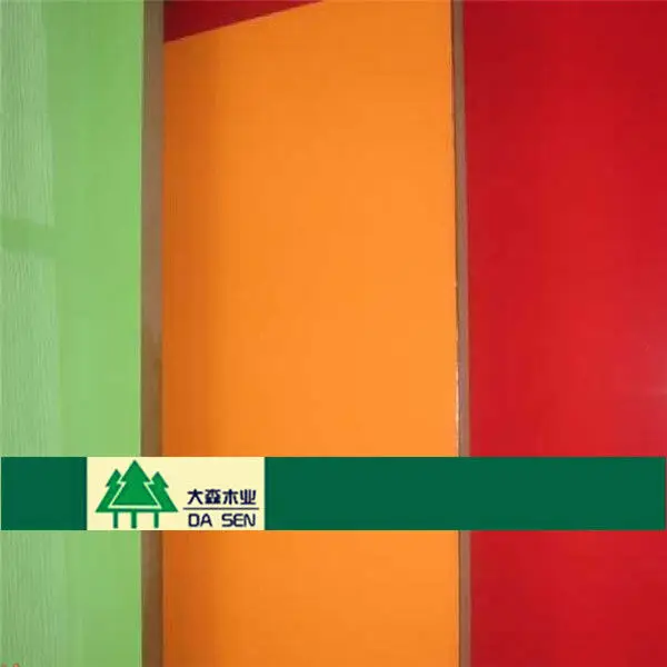 18 mm waterproof Double faces various colours melamine film mdf sheet for furniture