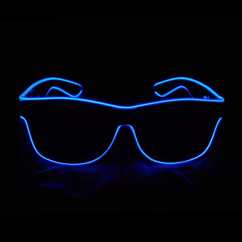  Очки El Wire Rave светящиеся неоновые солнцезащитные очки с мигающими светодиодами для вечеринки диджея бара