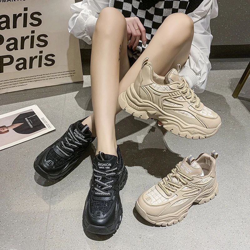 Women S Casual Shoes Girl Ladies Flat Shoes Women Sport Shoes White Running Sneakers New Arrivals Cheap Fashion for Women Black