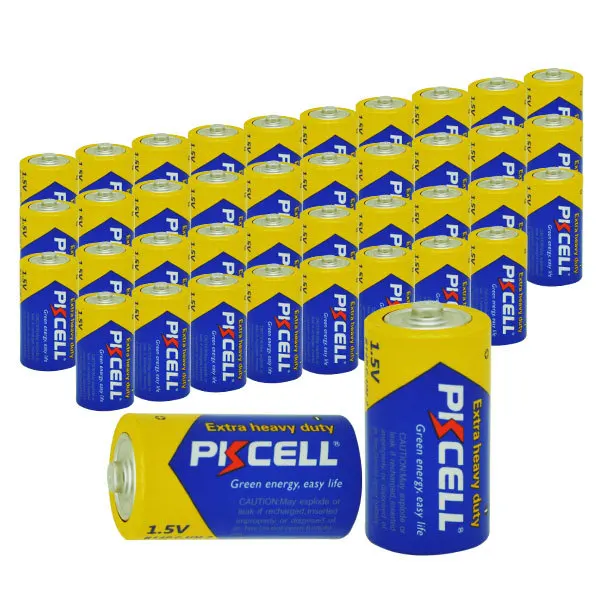 PKCELL 1.5v carbon zinc batteries c size r14p battery for Flashlight
