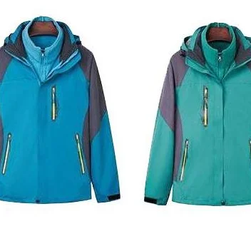 Removable waterproof and fleecy outdoor hiking sportswear overalls for autumn and winter