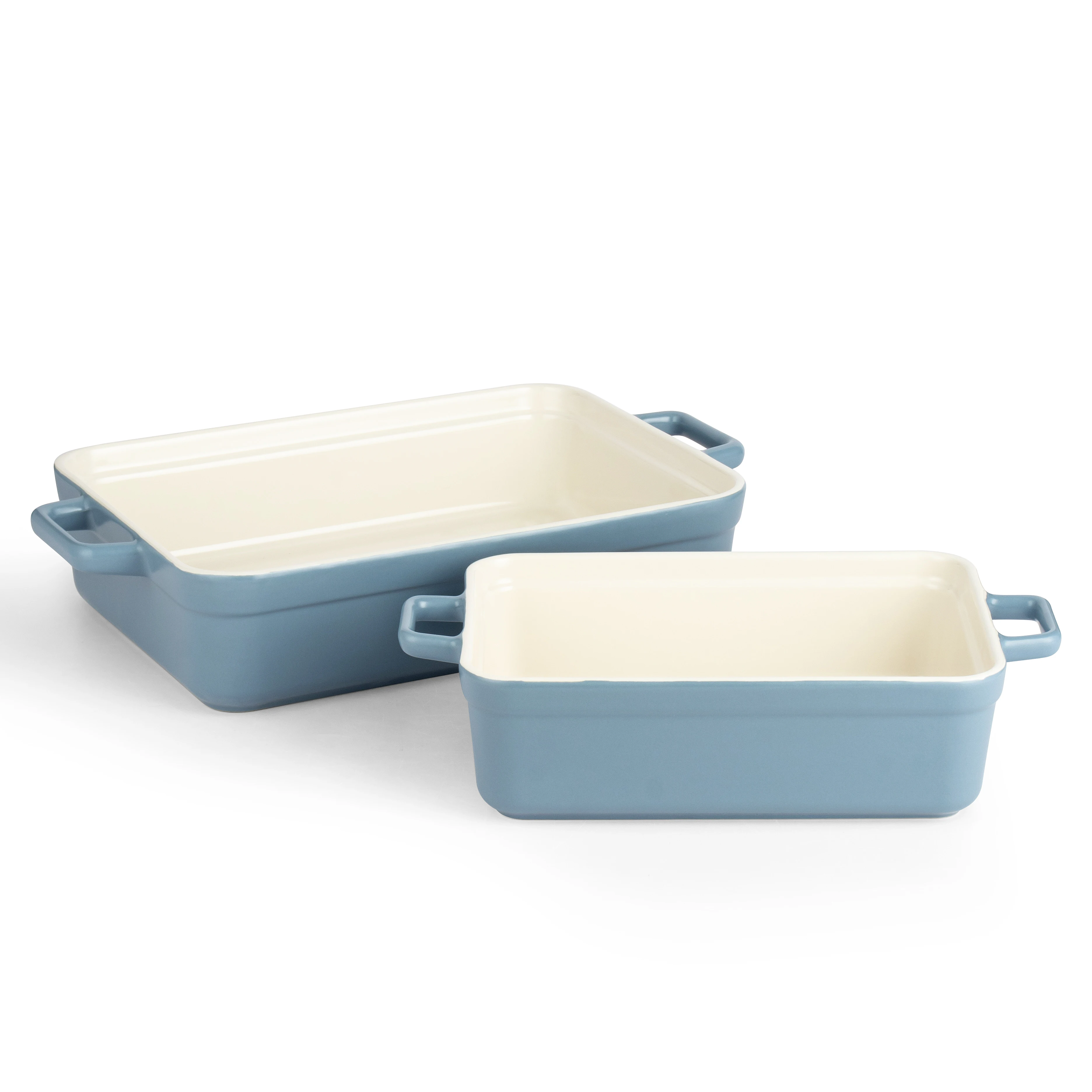 Custom bakeware kitchen glazed porcelain baking trays for oven large rectangular baking dish pan